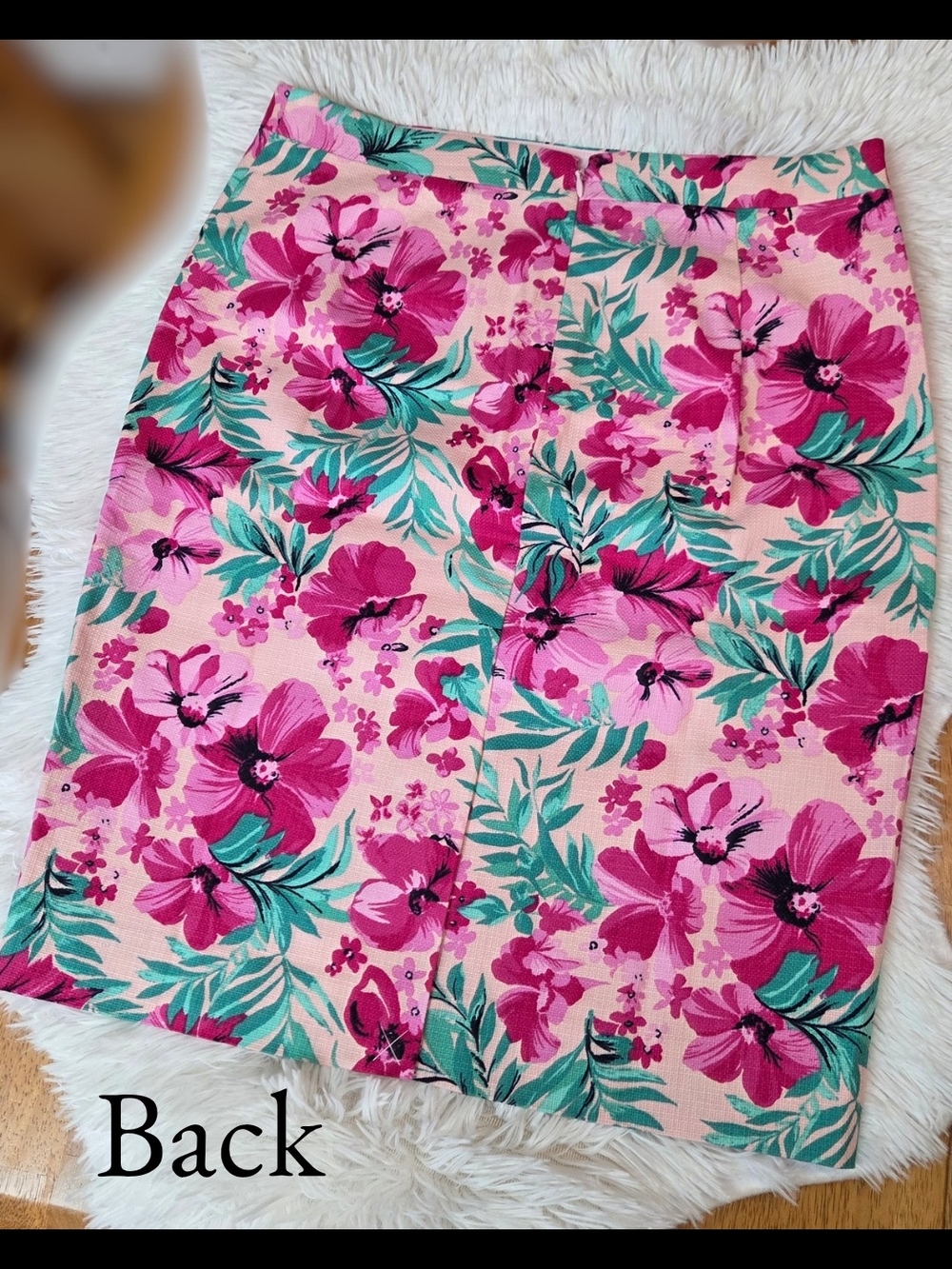 J. Crew Pink and Teal Floral Skirt - Picture 2 of 6